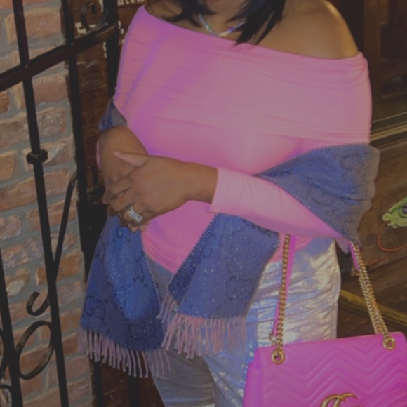 ZARA Blush Pink Off-Shoulder Top | Size L | Soft & Elegant - Picture 1 of 2